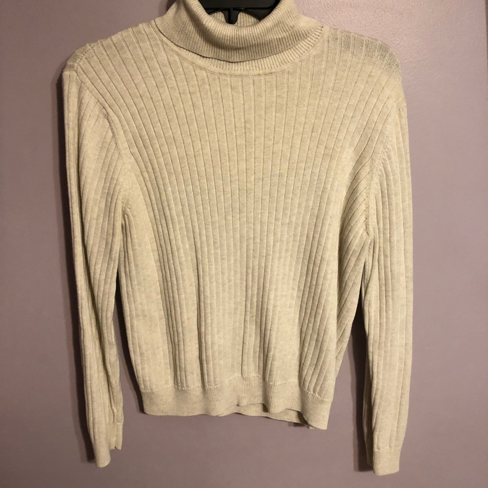 JEANNE PIERRE 100% Cotton Turtleneck Sweater